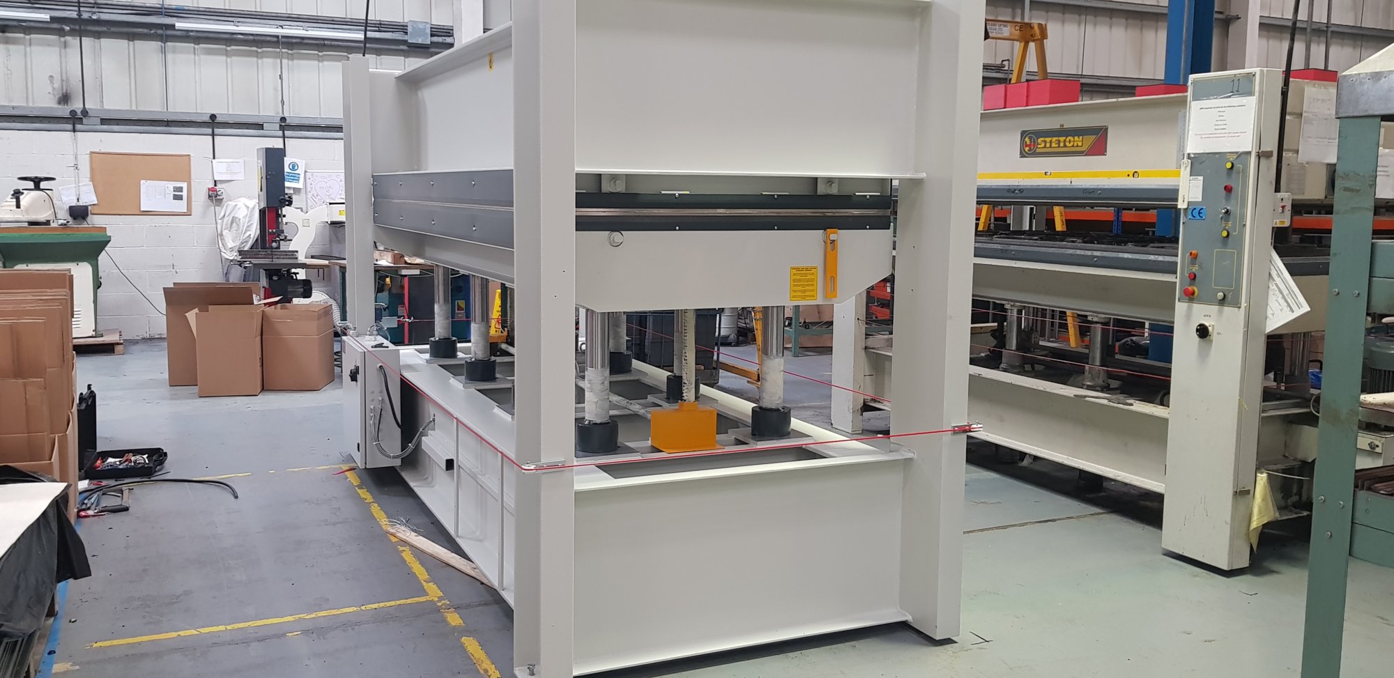 Polyformes' Italpresse press in their workshop