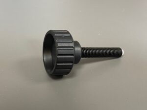 Photo of a M8 knurled screw with plastic tip spare part