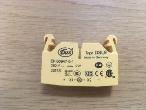 Photo of a DSL9 yellow Module lamp element + socket spare part