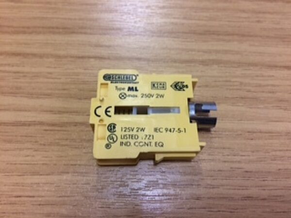 Photo of a ML yellow Module lamp element with socket spare part